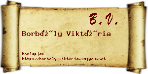 Borbély Viktória névjegykártya